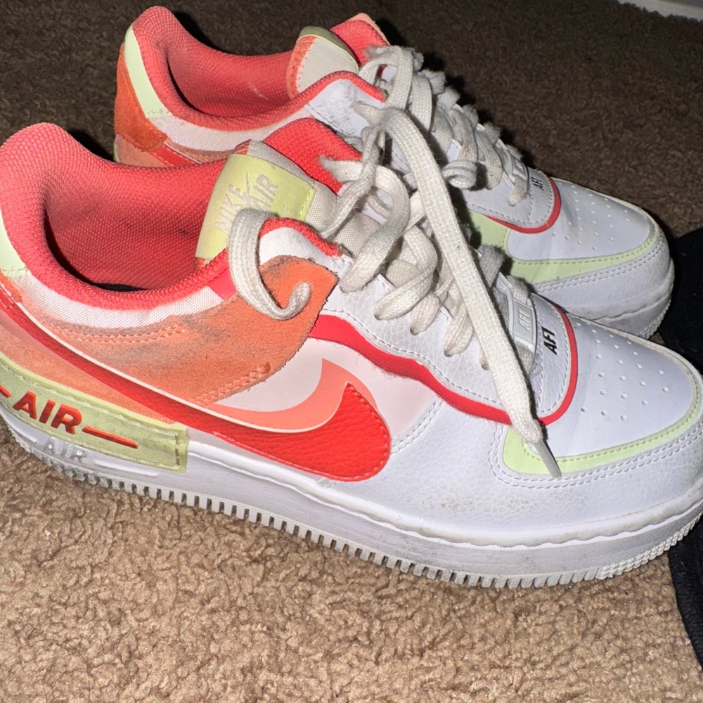 Nike Air Force 1 Low - White and Bright Orange